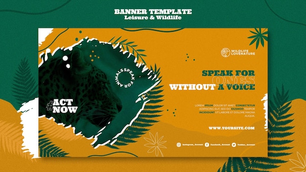 Leisure and wildlife banner template