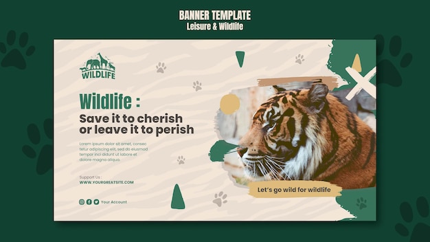 leisure and wildlife banner template