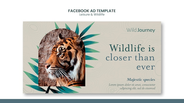 Modello facebook per il tempo libero e la fauna selvatica