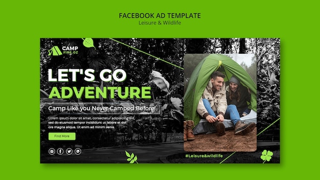 Free PSD leisure and wildlife facebook template