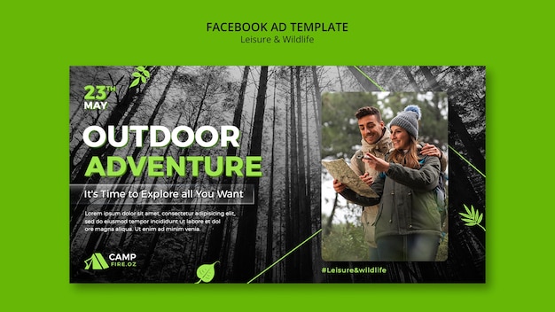 Leisure and wildlife facebook template