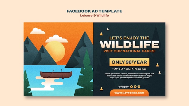 Leisure and wildlife facebook template