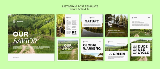 Коллекция постов в instagram для отдыха и дикой природы