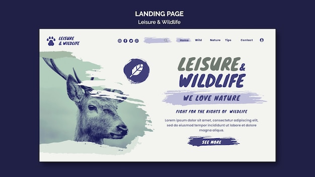 Leisure and wildlife landing page