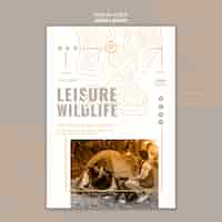 Free PSD leisure and wildlife poster template