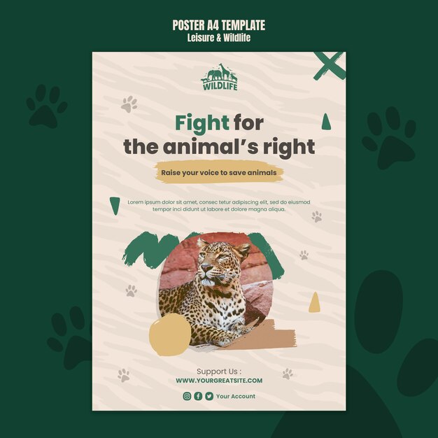 leisure and wildlife poster template