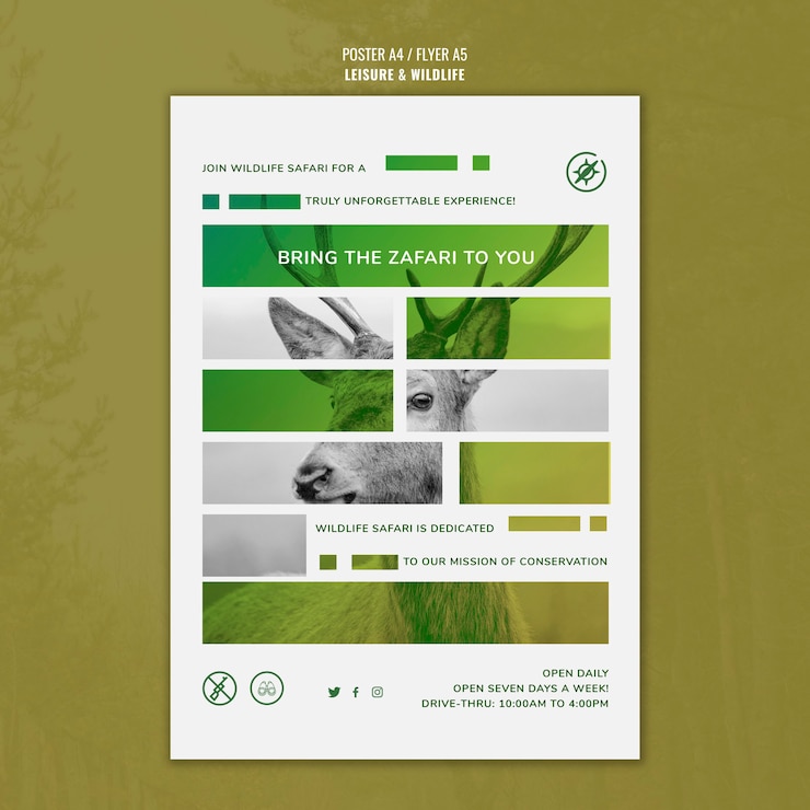 Free PSD leisure and wildlife poster