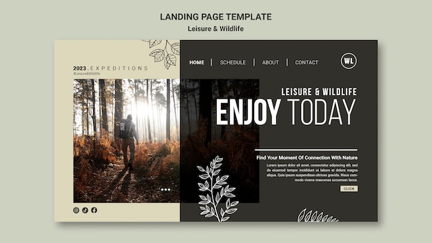 Leisure and wildlife template design