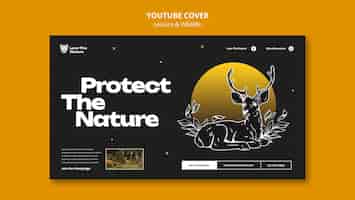 Free PSD leisure and wildlife template design