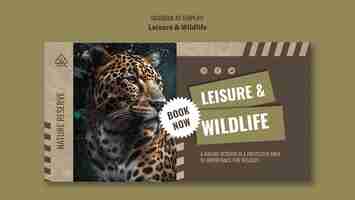 Free PSD leisure and wildlife template design