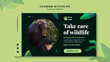 Free PSD leisure and wildlife template design