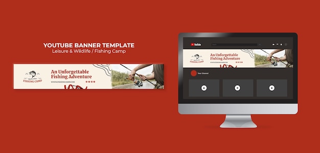 Free PSD leisure and wildlife youtube banner template