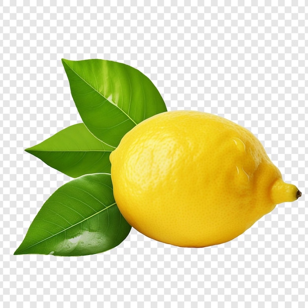 Lemon isolated fruits on transparent background