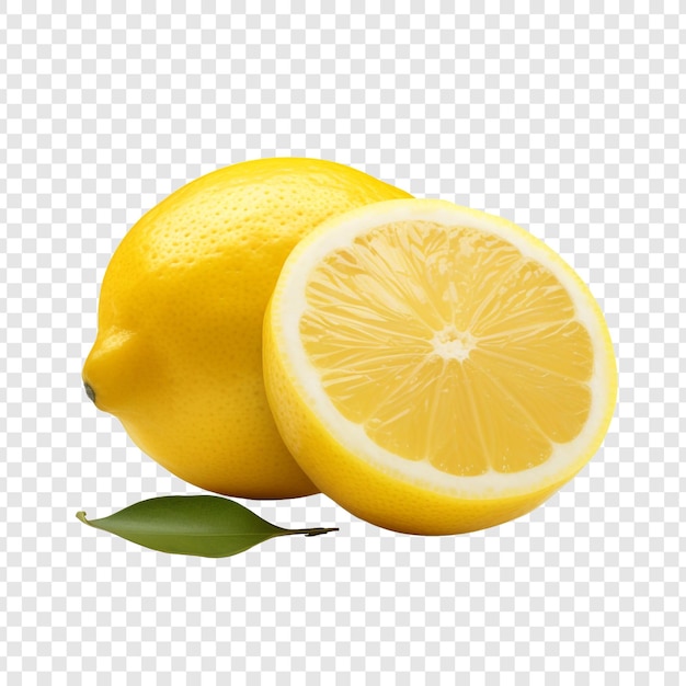 Free PSD lemon isolated fruits on transparent background