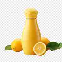 Free PSD lemon juice squeezer bottle isolated on transparent background