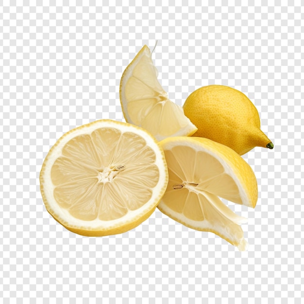 Free PSD lemons dried isolated on transparent background