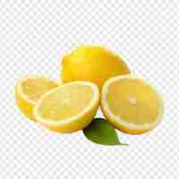 Free PSD lemons dried isolated on transparent background