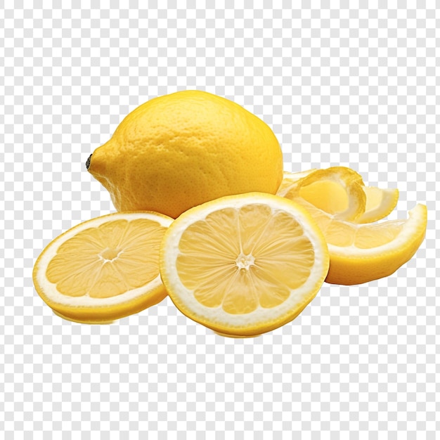 Limoni secchi isolati su sfondo trasparente