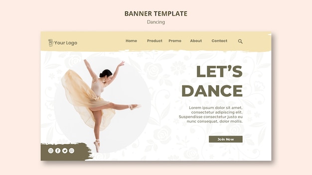 Let's dance banner template