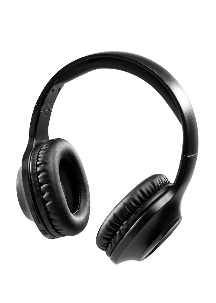 Free PSD levitating  headphones still life