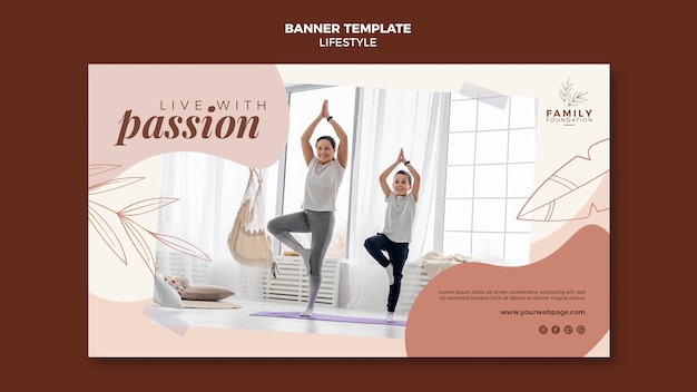 Free PSD lifestyle banner template