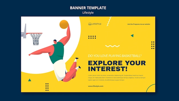 Free PSD lifestyle banner template