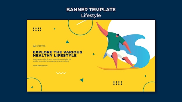 Free PSD lifestyle banner template