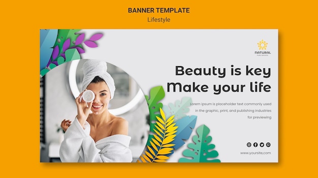 Free PSD lifestyle concept banner template