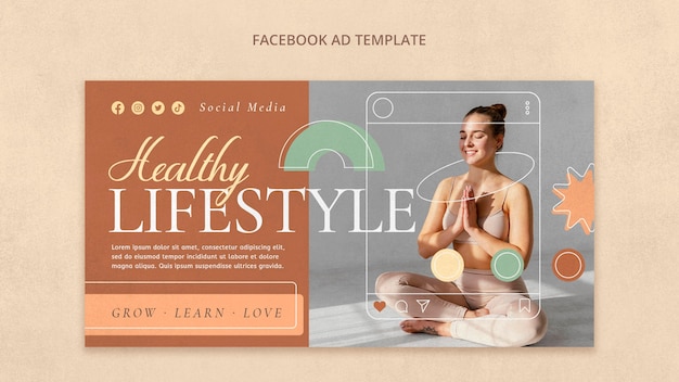 Free PSD lifestyle concept facebook template