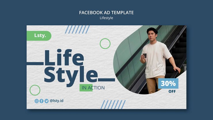 Free PSD lifestyle concept facebook template