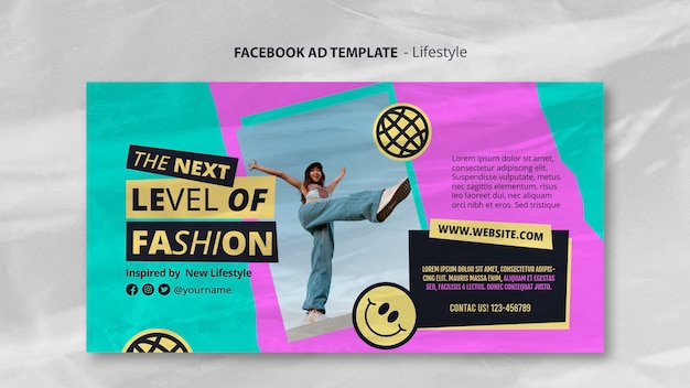 Free PSD lifestyle concept facebook template