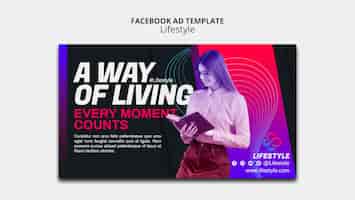 Free PSD lifestyle concept facebook template