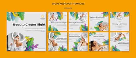 Free PSD lifestyle concept social media post template
