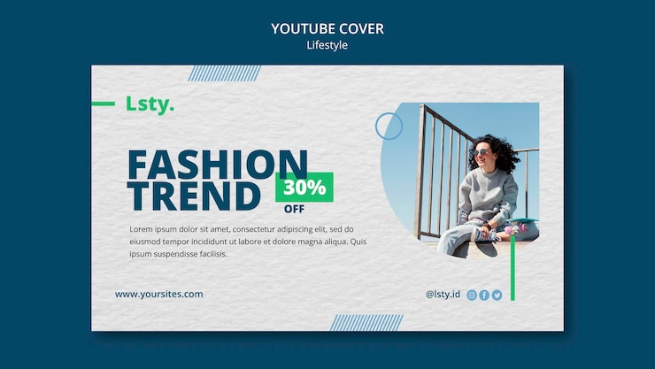 無料PSD ライフ スタイル コンセプト youtube カバー テンプレート