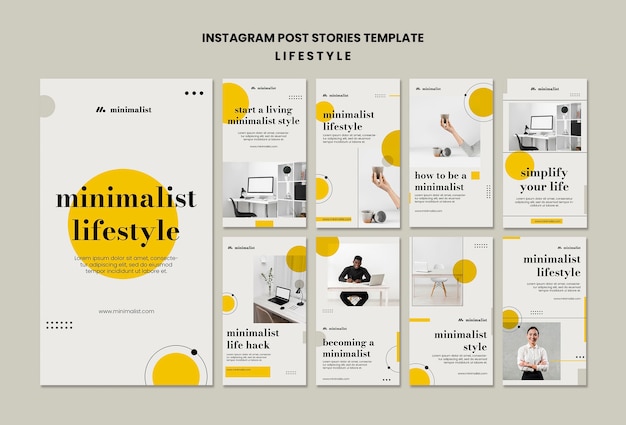 Lifestyle instagram stories design template