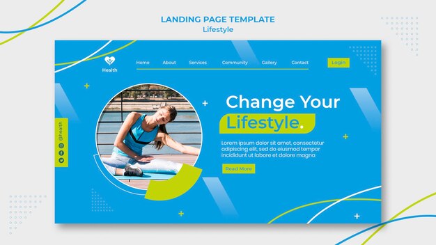 ライフスタイルのランディングページのデザインテンプレート