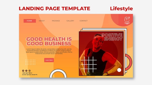 Lifestyle landing page