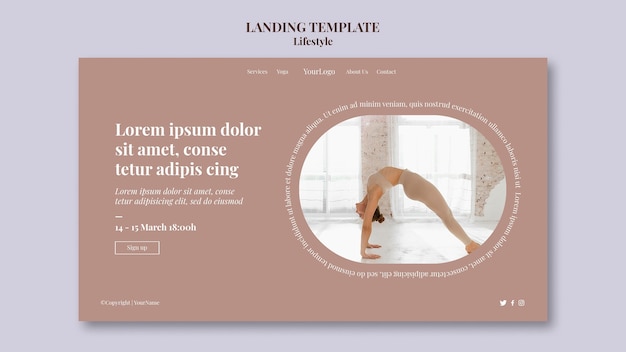 Lifestyle landing page