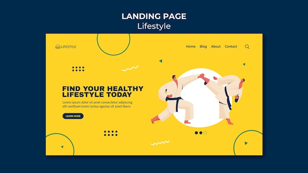 Lifestyle landing page