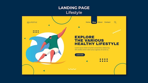 Lifestyle landing page