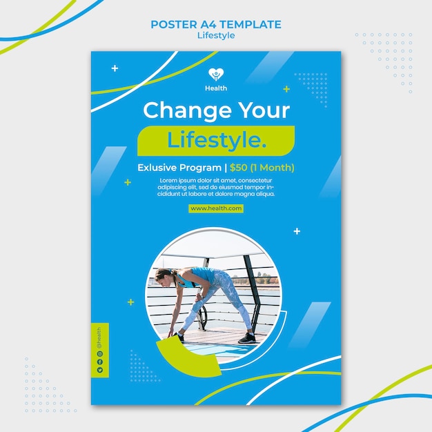 Free PSD lifestyle poster design template