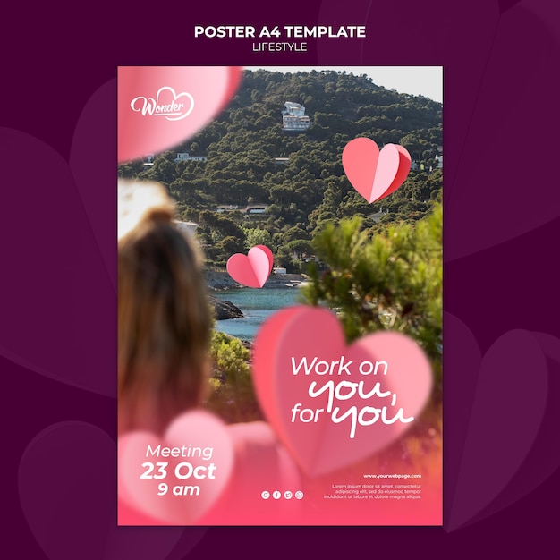 Design del modello di poster di stile di vita