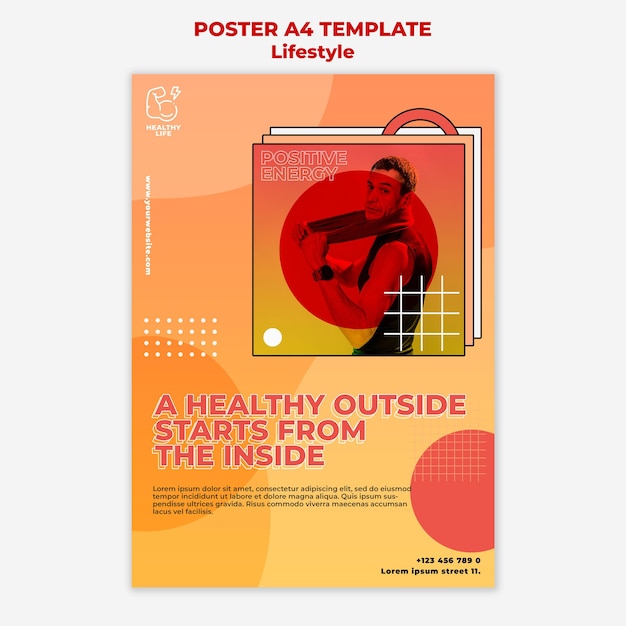 Free PSD lifestyle poster template