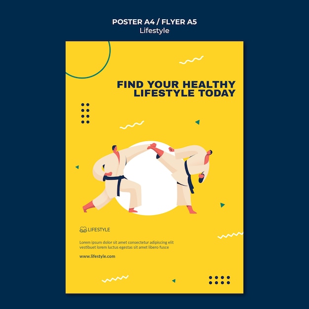 Free PSD lifestyle poster template