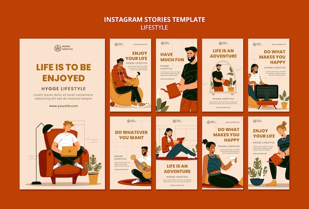 Free PSD lifestyle social media stories