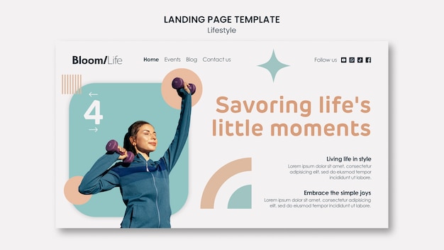 Free PSD lifestyle template design