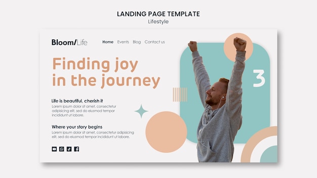 Free PSD lifestyle template design