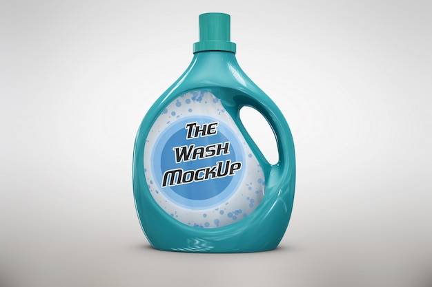 Light blue detergent packaging mock up