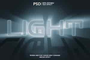 Free PSD light text effect