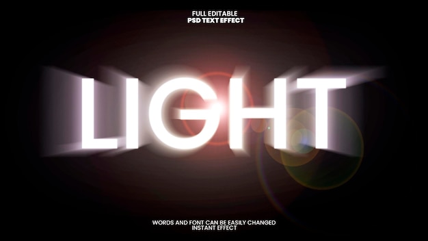 Light text effect